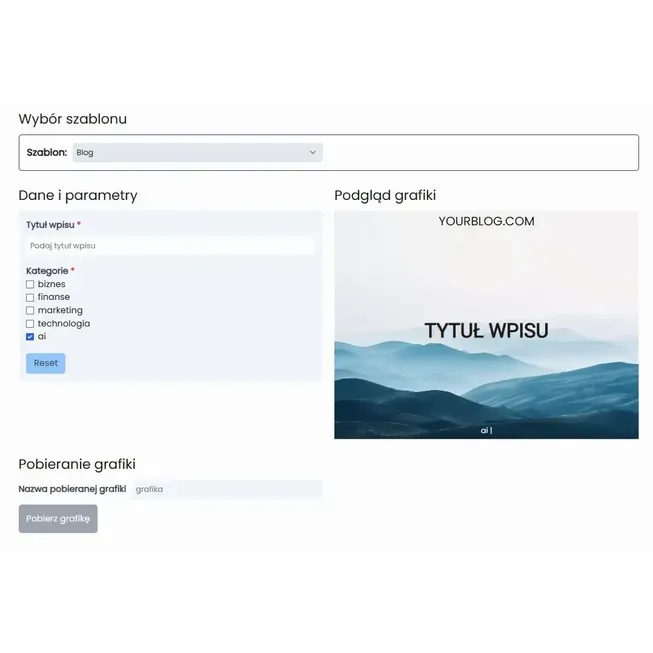 Używanie szablonu